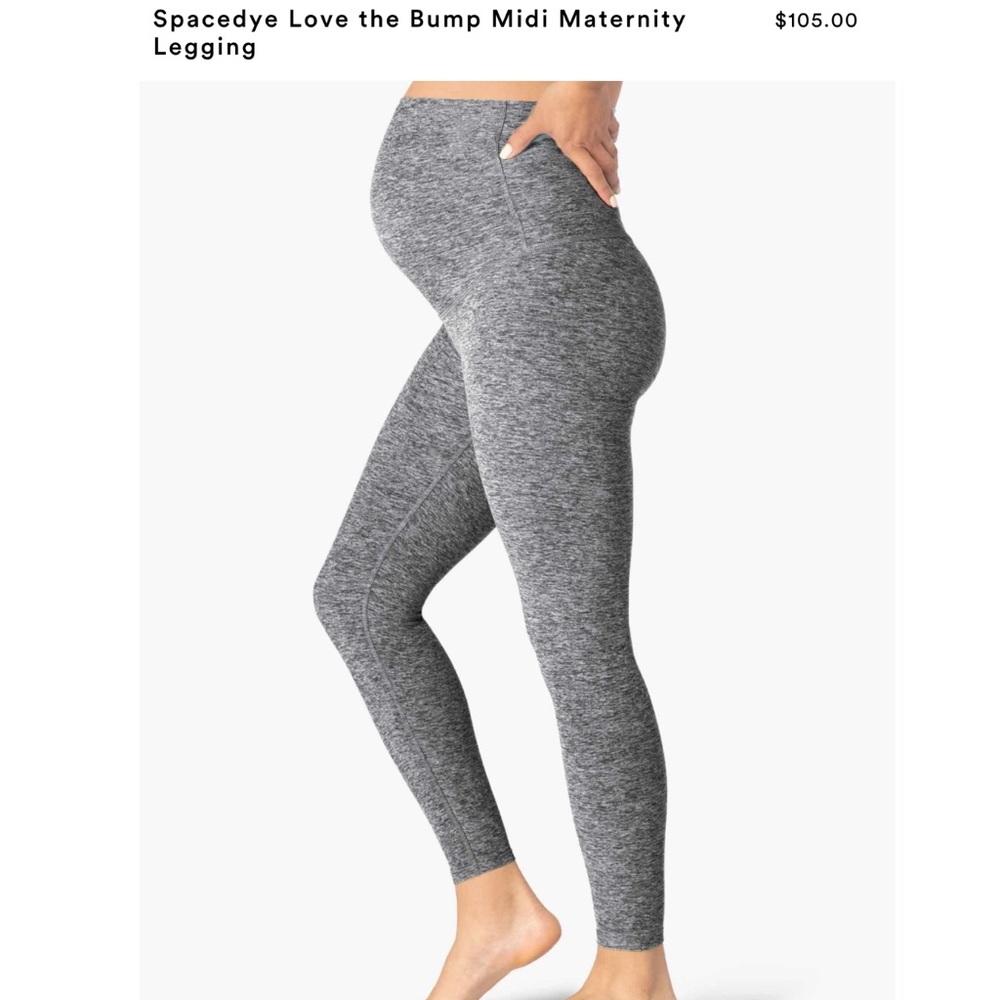 Beyond Yoga Spacedye Maternity Midi Legging Gray